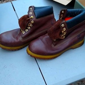 6in Dark Brown Timberland Boots Size 10.5
